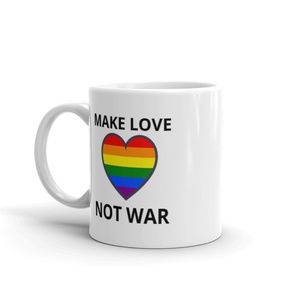 Make love not war mug
